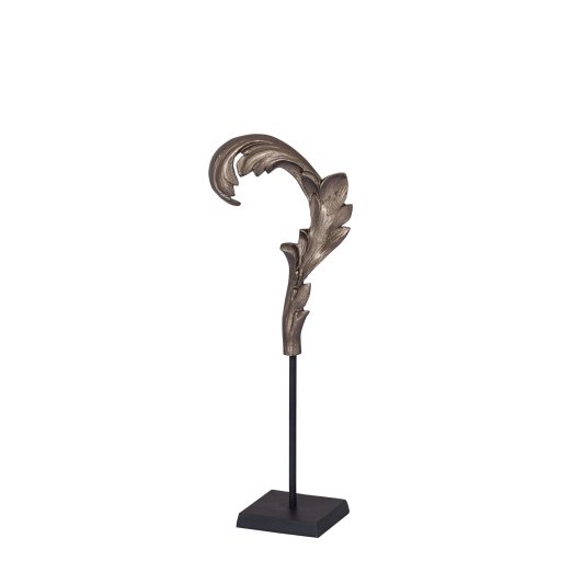 Imelda Black Alu Statue Leaf Shaped Small