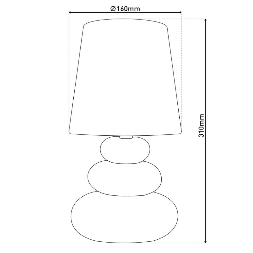Keramik Tischleuchte "STONEY", Tischlampe aus Keramik und Textil in Schwarz,-Gold, mit E14-Fassung, Tischlampe für Esszimmer, Wohnzimmer, Diele oder Büro, oder als Nachttischlampe, 31 cm hoch