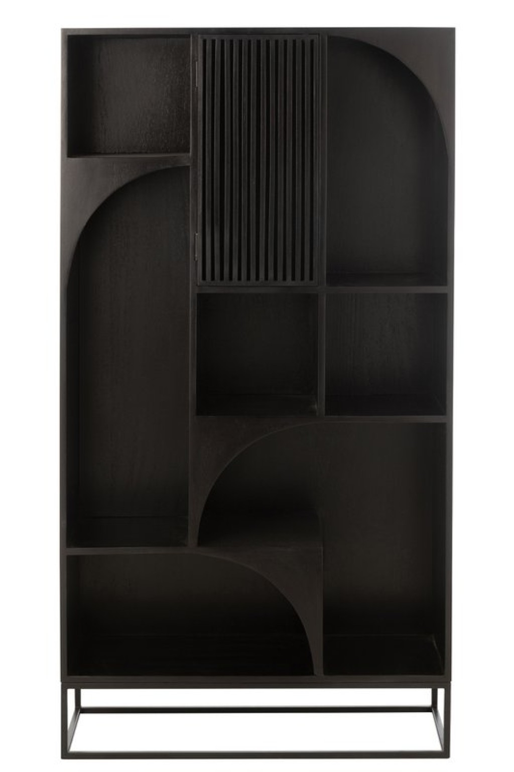 J-Line Rack Fashion Mango Wood/MDF Black