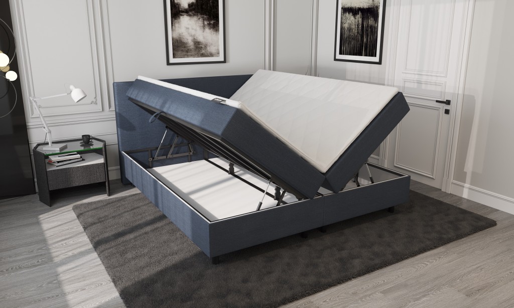 Mörgenn Opberg Boxspring Donkerblauw 180x200