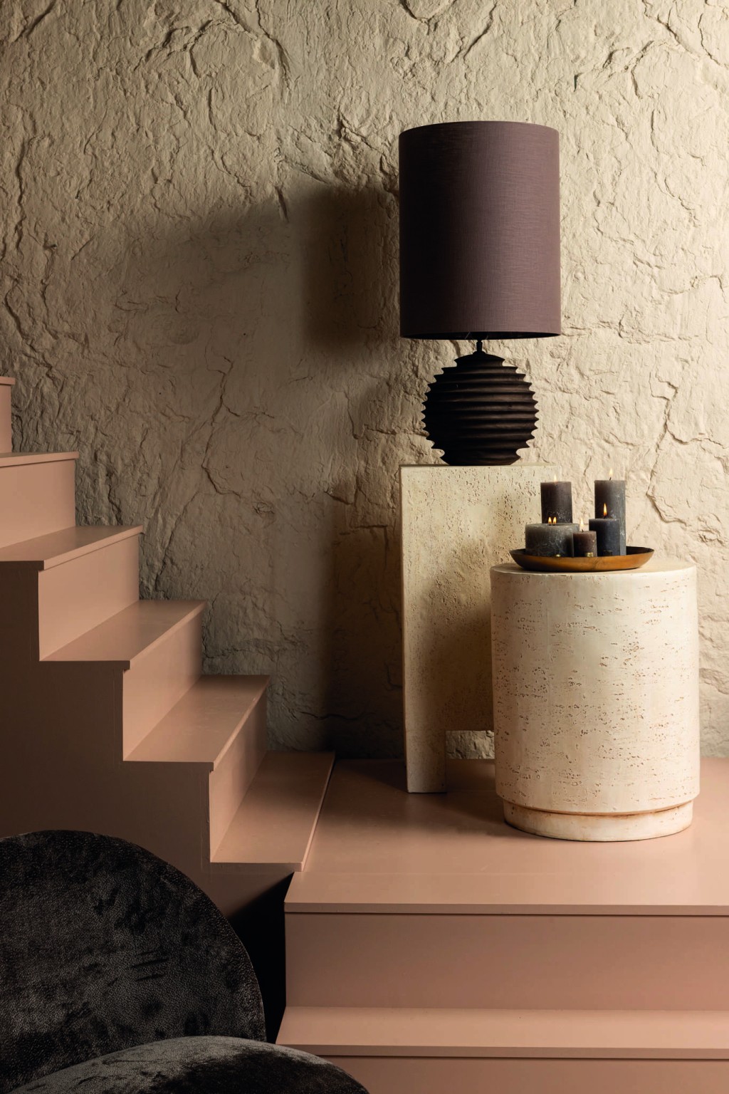 Chandar Cream MgO Round Side Table