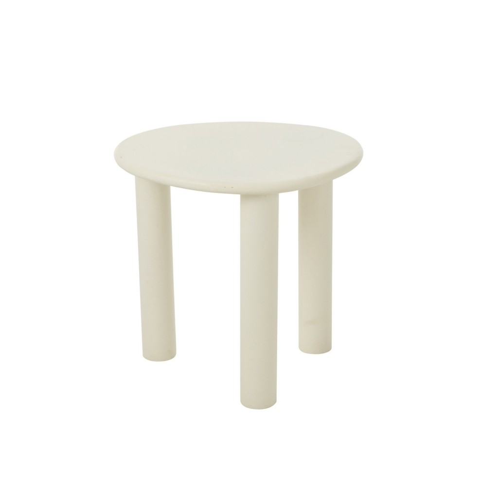 J-Line Bijzettafel Bali Mdf/Pvc Wit Small