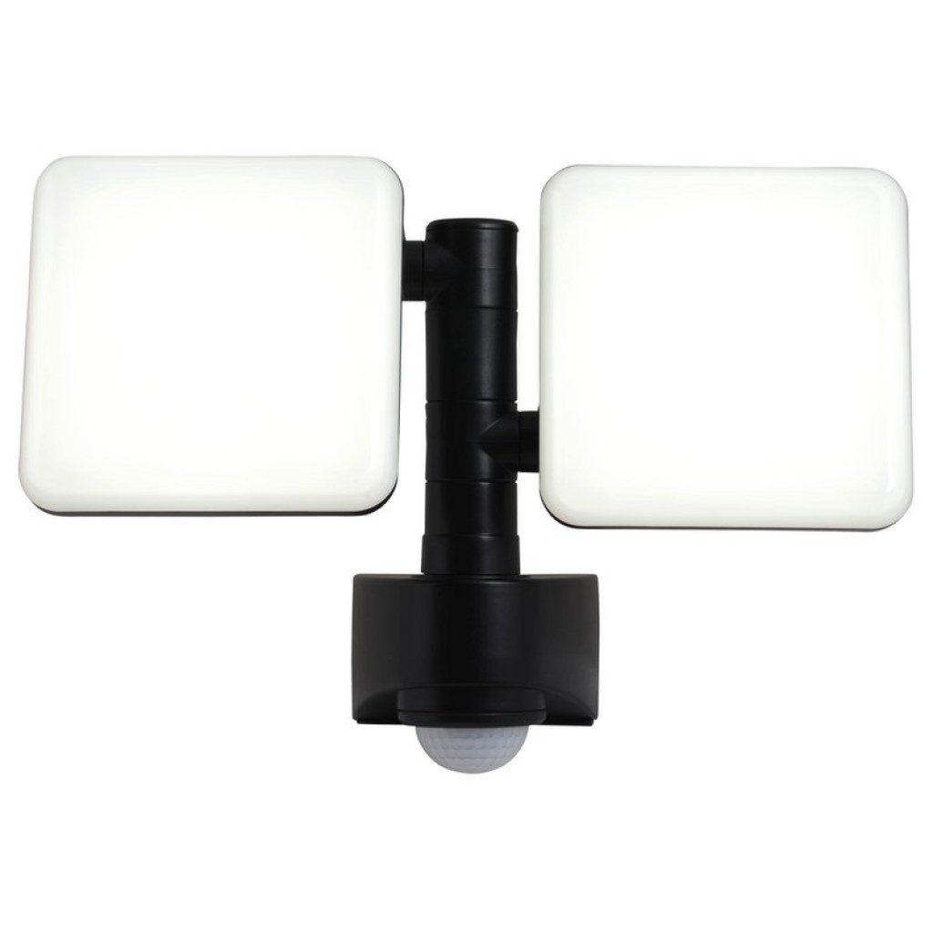 LED external wall lamp "Jaro" with 360 ° motion detector, made of plastic in anthracite, with integrated LED