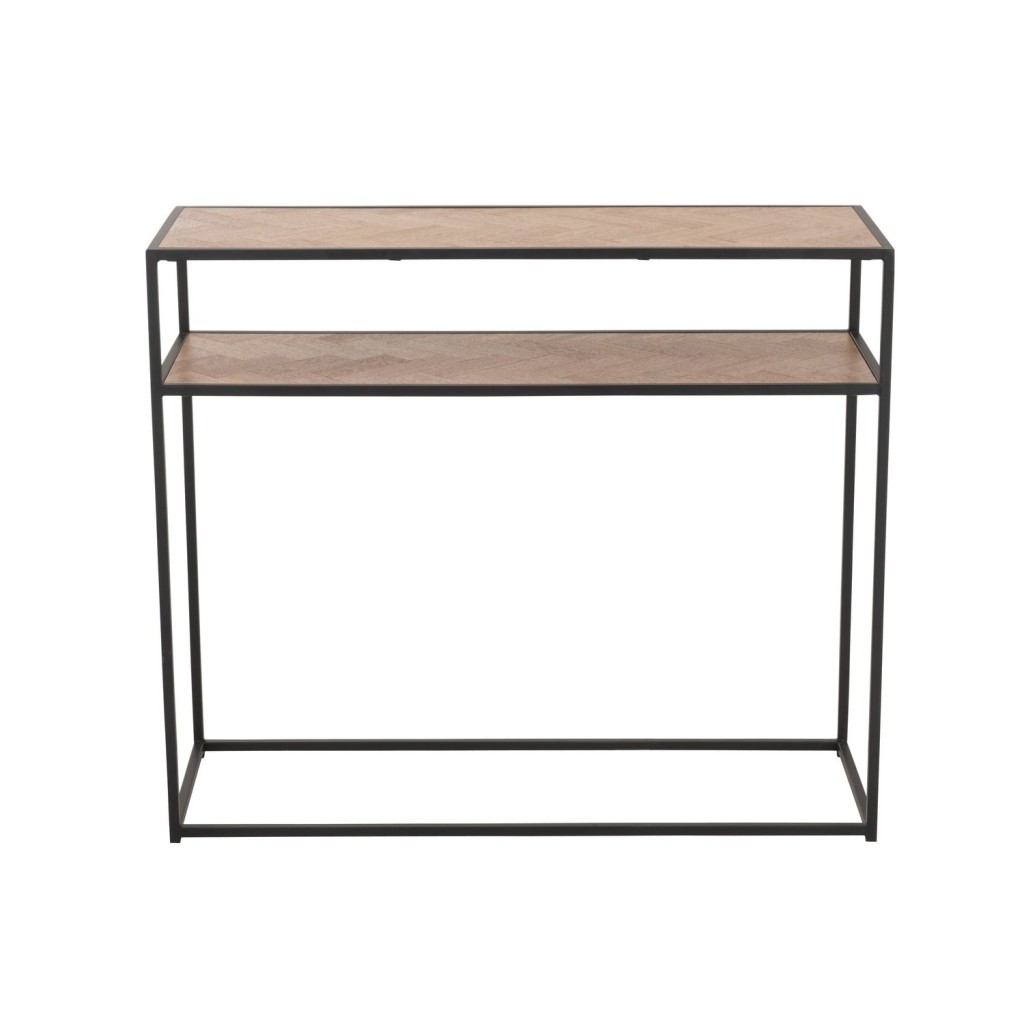 J-Line Console Zigzag Hout/Metaal Naturel/Zwart
