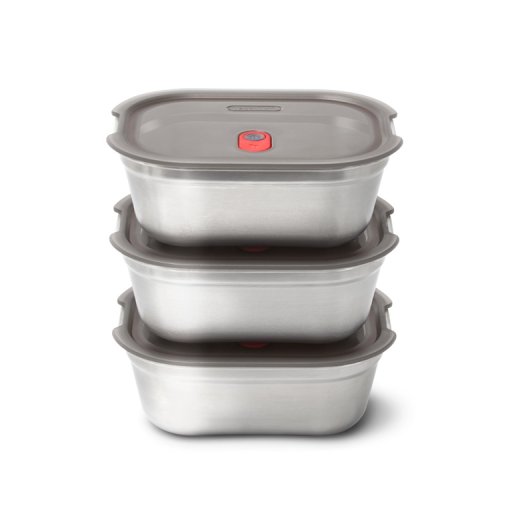 Black+Blum Steel Food Box set Medium - Meal prep - set van 3