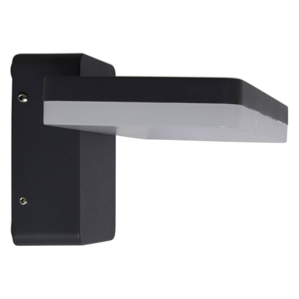 LED outer wall lamp "Clair", made of metal and plastic in anthracite, with integrated LED