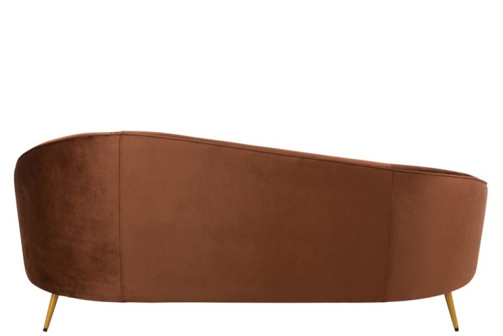 J -Line Sofa Elisabeth - Textile/Metal - Brown