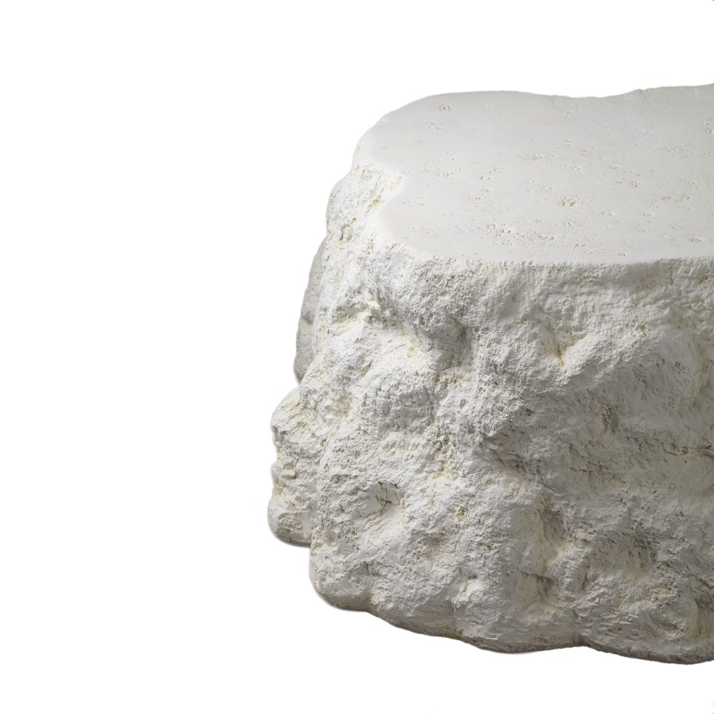 Haride White MgO Stone Look Coffee Table
