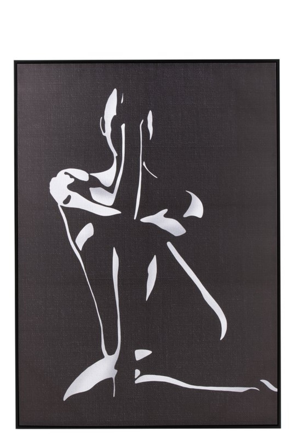 J-Line Frame Woman Canvas/Wood White/Black
