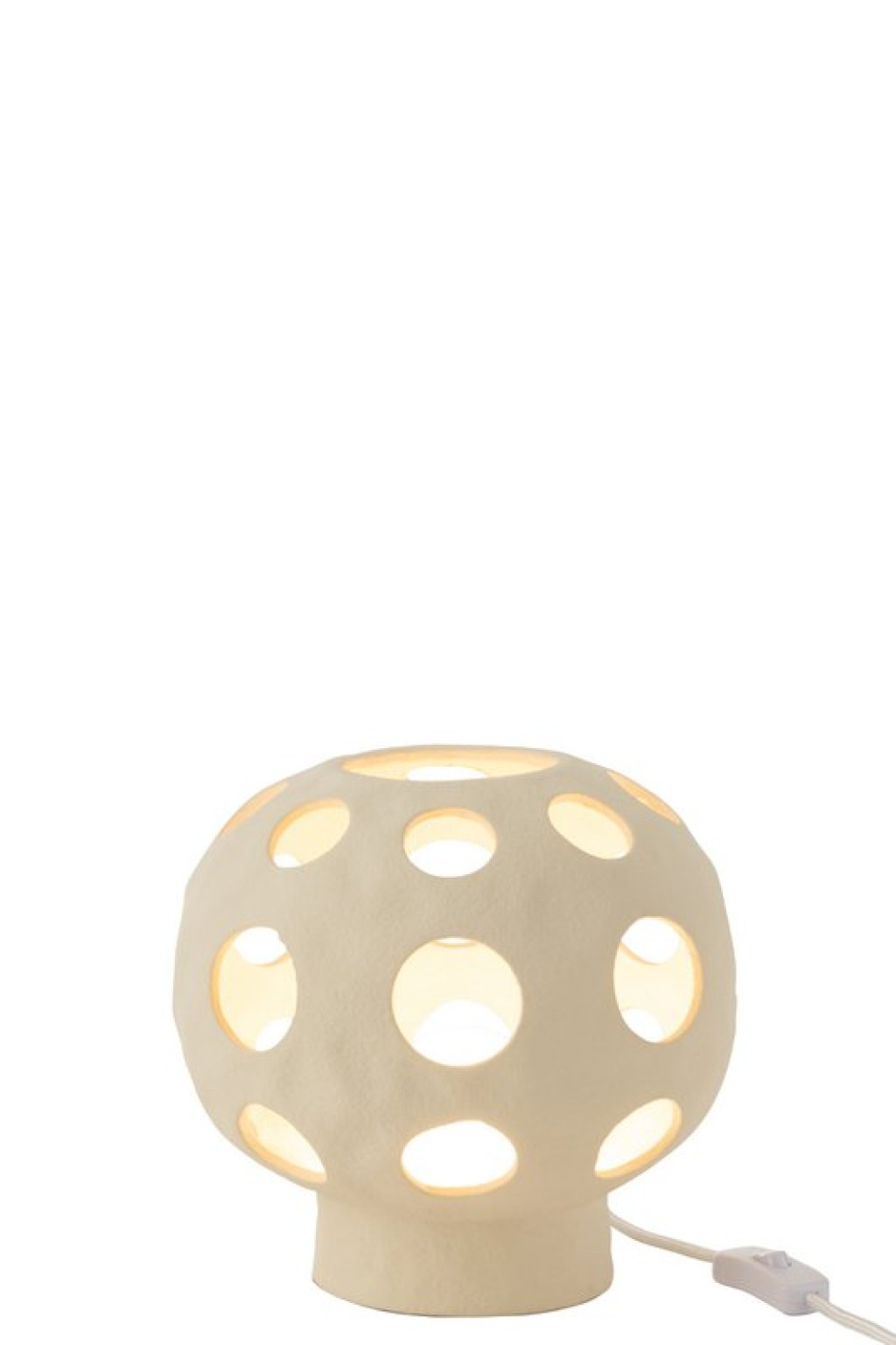 J-Line Table Lamp Globe Earthenware Beige