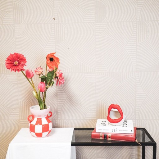 Vase - Jug - Ceramics - Orange/Pink -14,5x14x17cm