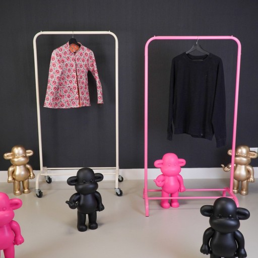 Clothes rack - Wheels - Sand - 80x40x155cm