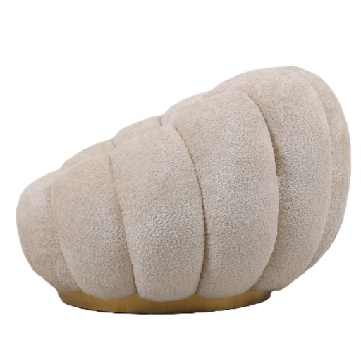 Daisy Fauteuil Cream Euphoria 2 Gold Base