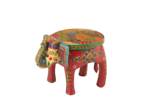 J-Line Stool Elephant Delhi Mango Wood Mix