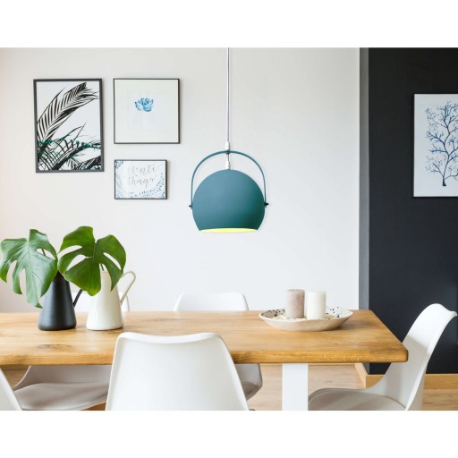 Hanger lamp "Colorado" blauw Ø ca. 25 cm, metaal, e27 socket, verlichting voor woonkamer, eetkamer, kinderkamer