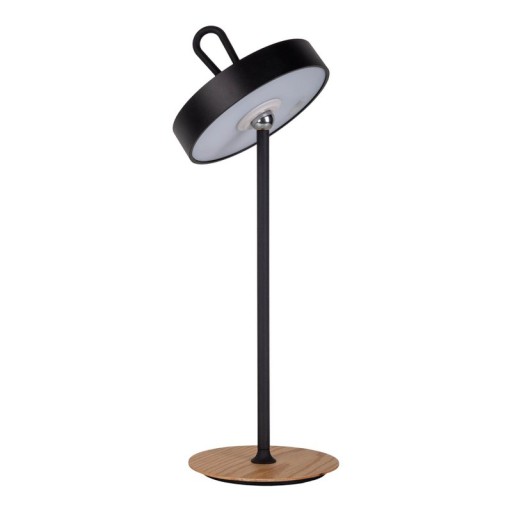 LED battery table lamp magnetic for outside and inside, made of metal and plastic in black, 36 cm high