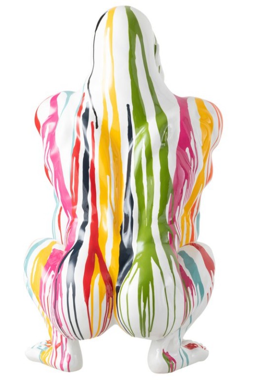 J-Line figure Gorilla Painting - polyresin- mix