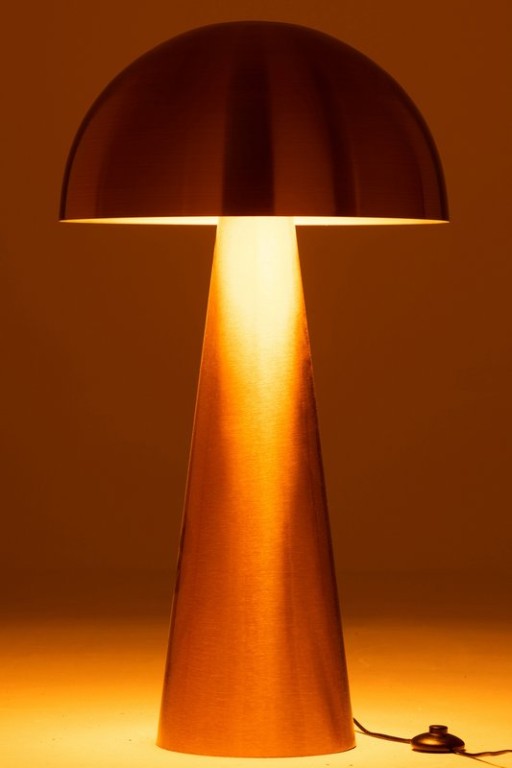 J-Line Lamp Mushroom Metal Matt Gold Extra Large