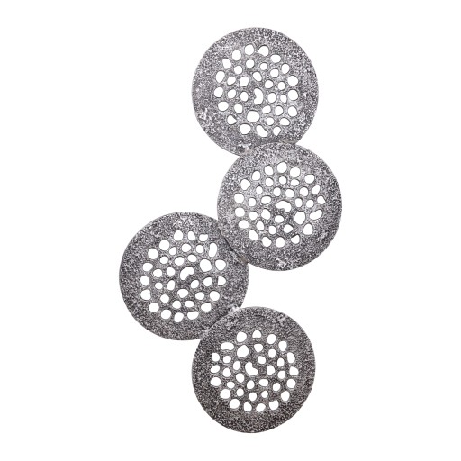 Geoffe Silver Casted Alu 4 Rounds Wall Panel