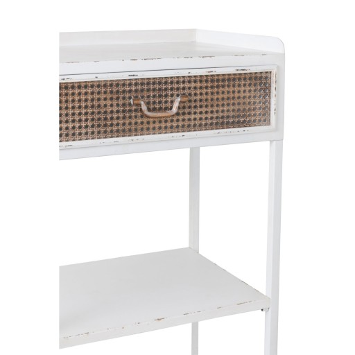 J-Line rek 1 Lade + 3 Legplanken - metaal - wit