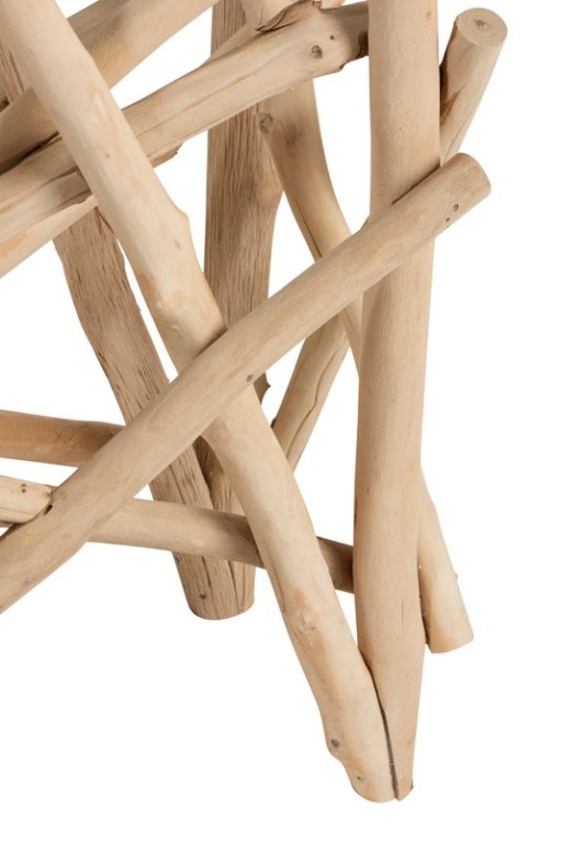 J-Line Console Rectangle Branches Wood/Glass Natural