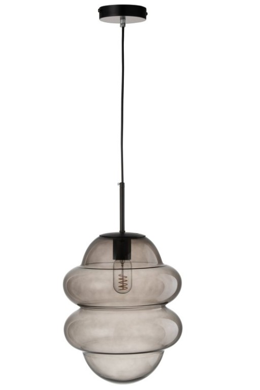 J-Line Hanging Lamp Honey Spoon Glass Gray