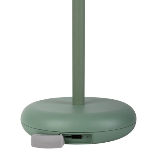 Cordless tablet light "Pasi" for outside and inside, made of metal and plastic in MINT, dimmable, with touch and memory function, approx. 26 cm high