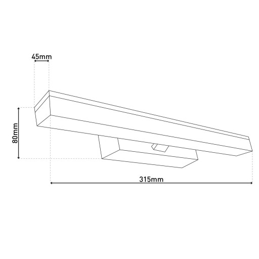 LED wandlamp "Vareta" l:31.5cm