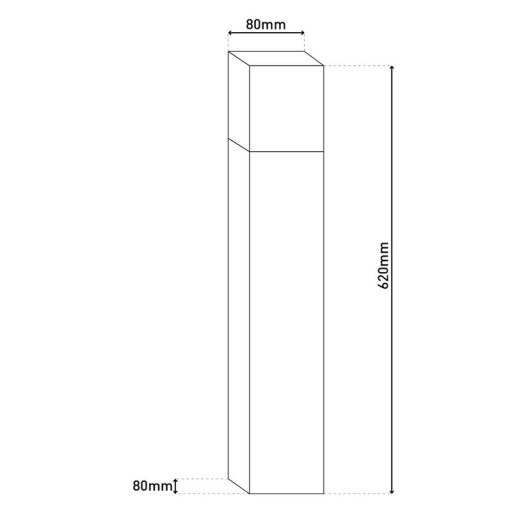 LED outer socket light "Leah" made of metal and plastic in steel-blank, integrated LED, path lights