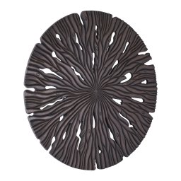 Bonte Brown MDF Wall Panel Wavy Carved Round L