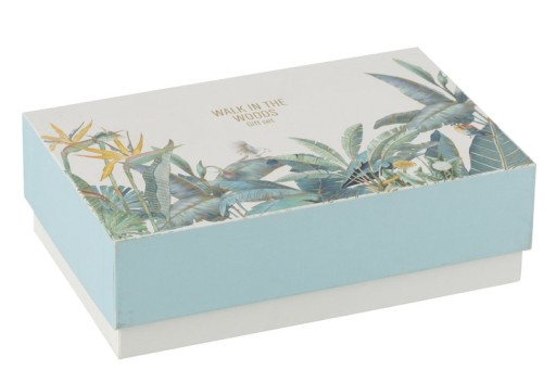 J-Line Gift Set Scented Candle + Fragrance Oil Walk In The Woods Blue