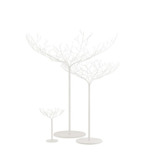 J-Line decoratie boom - metaal - wit - large