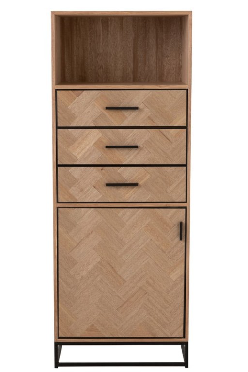 J-Line cabinet High Zigzag cabinet - wood/metal - natural/black