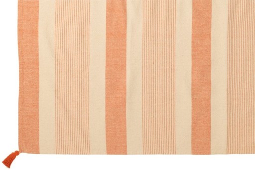 J-Line Plaid - cotton - beige/orange - 130 x 180 cm