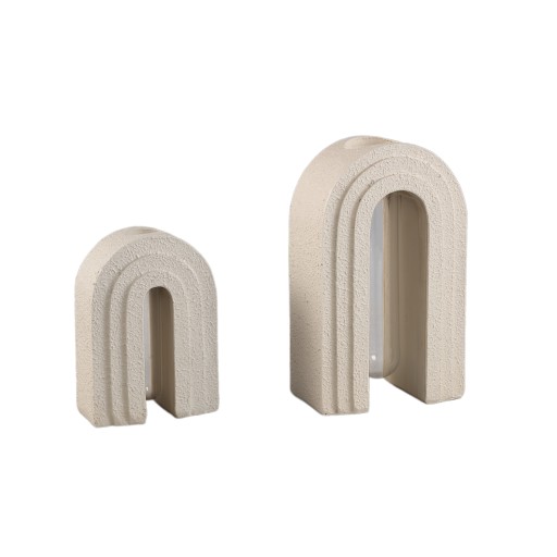 Abigail Cream Planter With Glass Tube Bow L