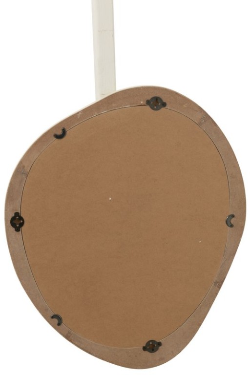 J -Line SPIEGEL Moderna - Hout/Glass - Wit - Small - Ø 60 cm