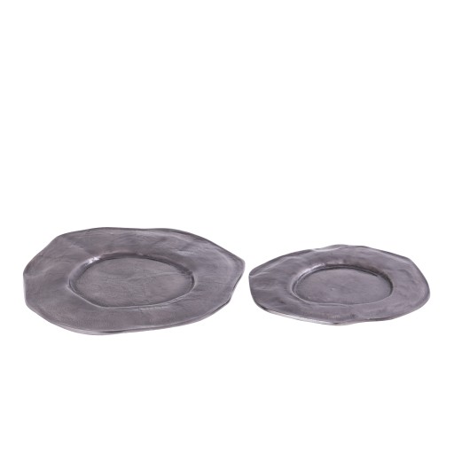 Linke GunMetal Aluminum Wavy Organic Plate S