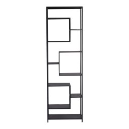 Duana Playful Black Iron Open Cabinet High