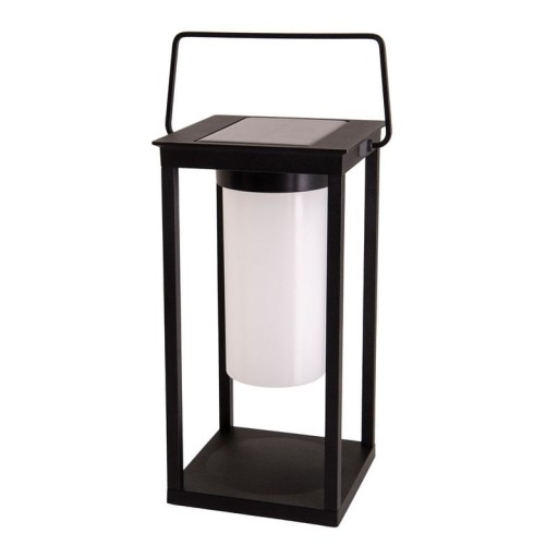 LED camping/skirting lamp H: 28cm, for outside, skirting lamp - metal and plastic in black, with integrated LED