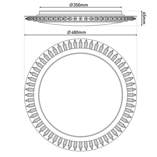 LED ceiling light "Madison" Ø 48 cm, many functions, made of metal and plastic, gold, with integrated LEDs, lighting for living rooms or office