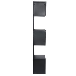 Duane Black Steel Wall Rack Squared Corners