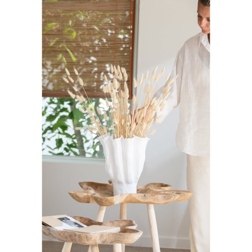 J-Line bijzettafel Splash - hout - naturel - set van 6