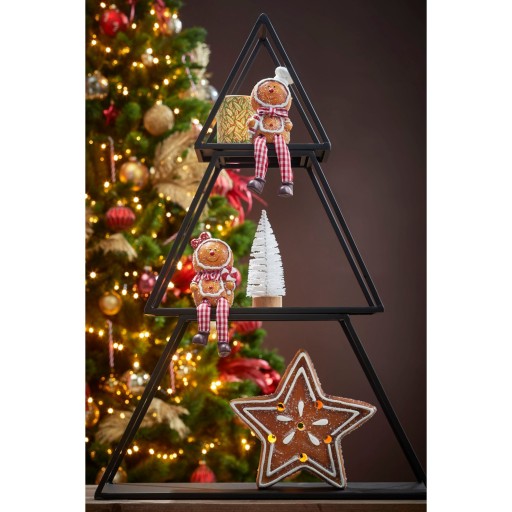 Decoratie Etagère Boom - 3 laags - L50 x B14 x H71 cm - Metaal - Zwart