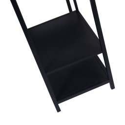 Duana Playful Black Iron Open Cabinet High