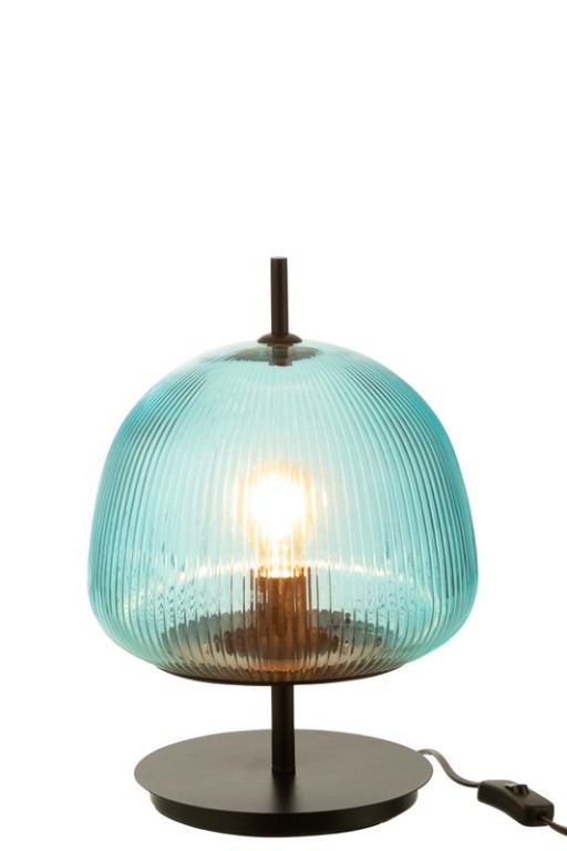 J-Line table lamp Oasis - glass - blue - small