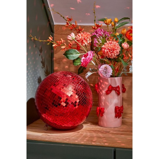 Kerst Discobal - Ø30 cm - Rood
