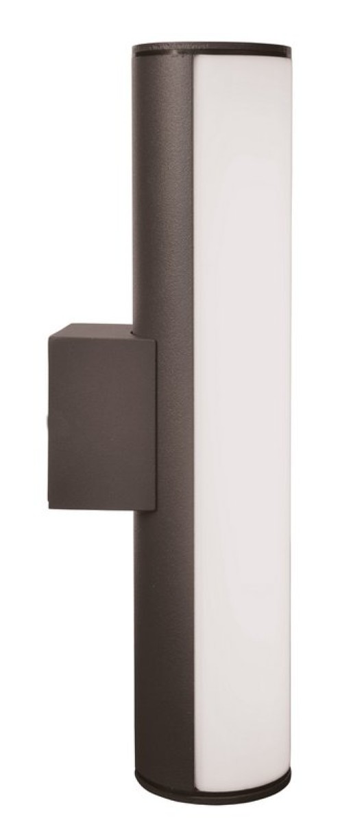 LED wall lights "flair", 30cm made of gray metal and plastic, with integrated LED