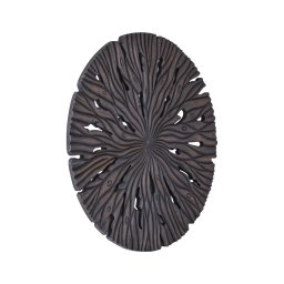 Bonte Brown MDF Wall Panel Wavy Carved Round S