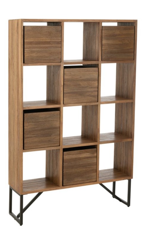 J-Line Cabinet With Drawers Recycled Teak Natural