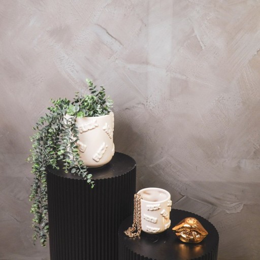 Pot - 'FUCK' - Ceramics - Beige -17,5x17,5x17,5cm